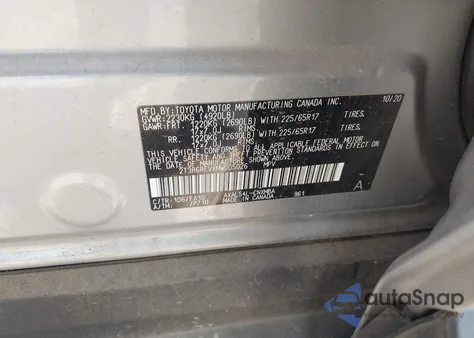 2021 Toyota Rav4 Hybrid Xle из США, поврежденный, VIN 2T3R6RFVXMW005026